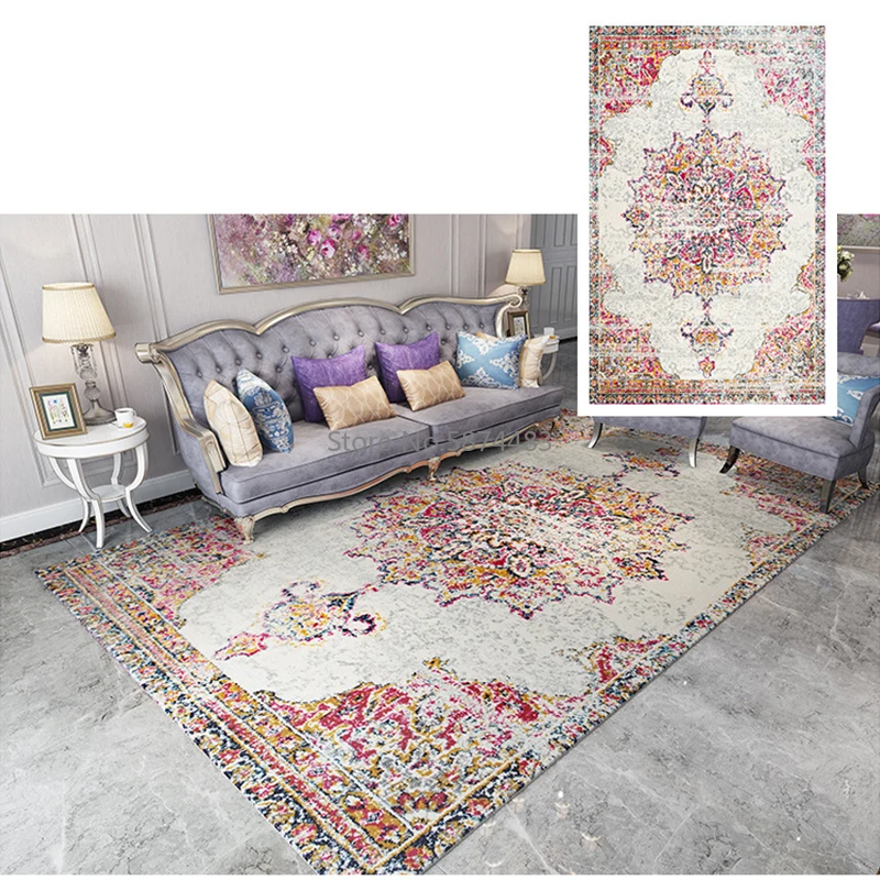 

Богемный Американский ретро-ковры для гостиной в стиле Марокко ковер для спальни домашний диван персидский ковер коврики и ковры