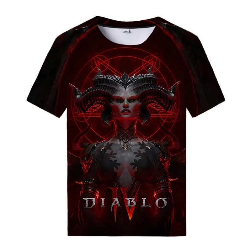 2023 Game Diablo 4 T-shirt Fashion Summer Round Neck Men's Shirt Cool 3d Printing Tops Street Harajuku Clothing
2023 Game Diablo 4 T-shirt Fashion Summer Round Neck Men's Shirt Cool 3d Printing Tops Street Harajuku Clothing
