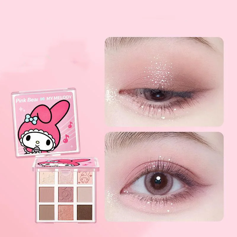 Kawaii Sanrio Eye Shadow Kuromi Accessories Cute Cartoon Anime Nine Colors Eyeshadow Palette Student Makeup Toys for Girls Gift
Kawaii Sanrio Eye Shadow Kuromi Accessories Cute Cartoon Anime Nine Colors Eyeshadow Palette Student Makeup Toys for Girls Gift