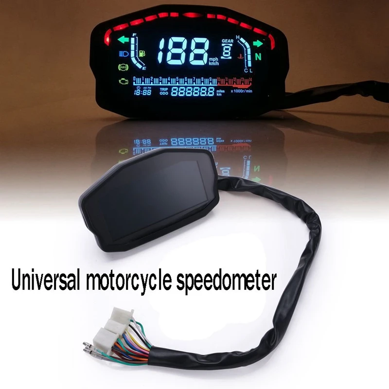 Universal Motorcycle Digital Speedometer Digital TachometerPanel Meter LCD Display for-BMW Honda Ducati Kawasaki Yamaha
Universal Motorcycle Digital Speedometer Digital TachometerPanel Meter LCD Display for-BMW Honda Ducati Kawasaki Yamaha