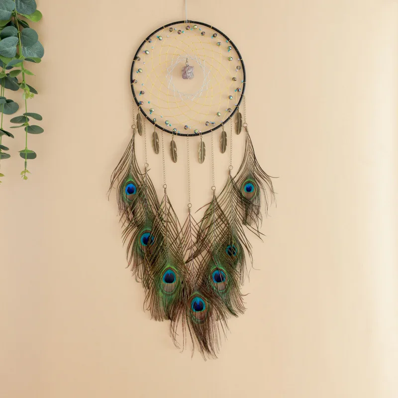 

Peacock Feather Dream Catcher Wall Hanging Room Decor Aesthetic Dreamcatcher Living Room Bedroom Gift Tapestry Home Farmhouse