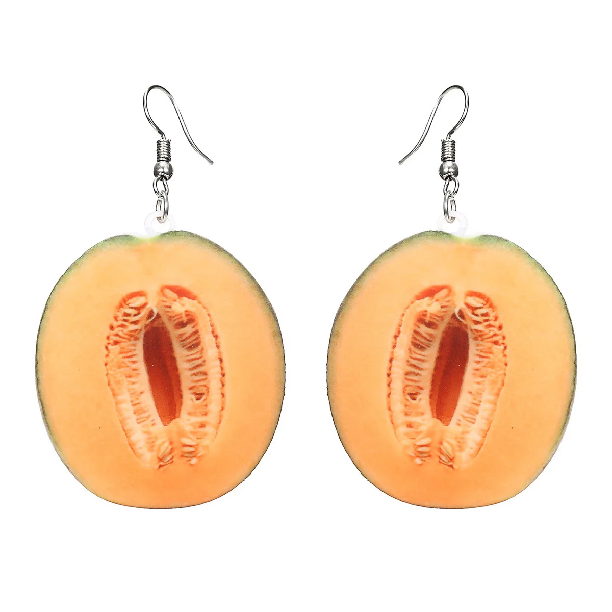 

1 Pair of Fashion Ear Drop Acrylic Ear Dangle Women Earrings Delicate Earbob Creative Dangler Yellow (Hami Melon)