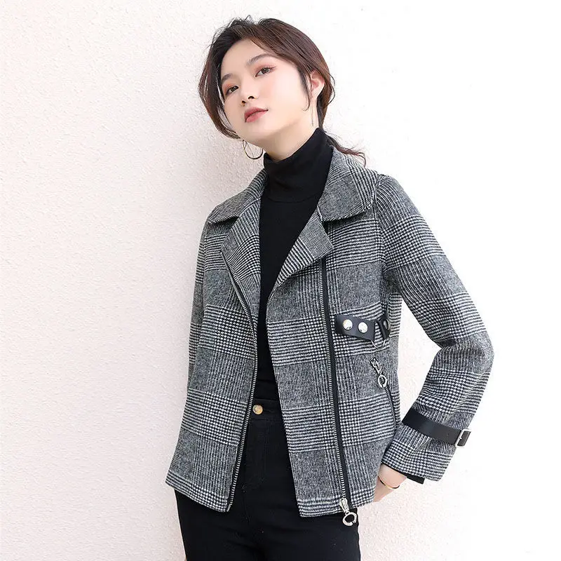 2022 Women's Spring Autumn New Korean Short Loose Jackets Female Casual Pockets Plaid Coats Ladies Thin Woolen Outerwear D282
2022 Women's Spring Autumn New Korean Short Loose Jackets Female Casual Pockets Plaid Coats Ladies Thin Woolen Outerwear D282