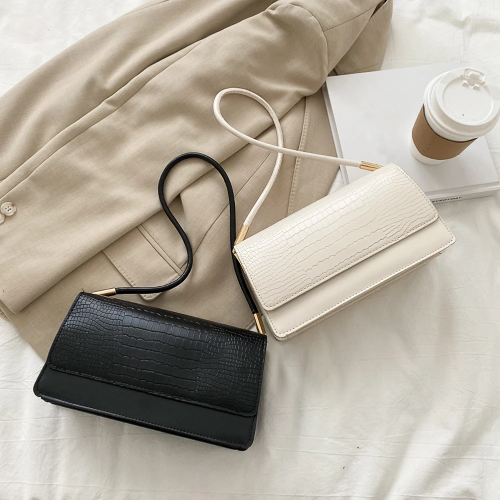 Fashion Alligator PU Leather Top-handle Bags for Women Solid Color Small Flap Handbags Totes Female Daily Shoulder Underarm Bags
Fashion Alligator PU Leather Top-handle Bags for Women Solid Color Small Flap Handbags Totes Female Daily Shoulder Underarm Bags