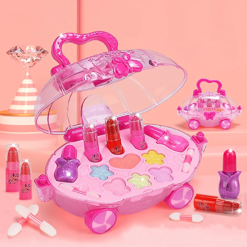 Kids Makeup Kit Washable Cosmetic Pretend Play Toys With Mirror Carrying For Age 4+ Kids Makeup Kit Washable Play House Trolley
Kids Makeup Kit Washable Cosmetic Pretend Play Toys With Mirror Carrying For Age 4+ Kids Makeup Kit Washable Play House Trolley