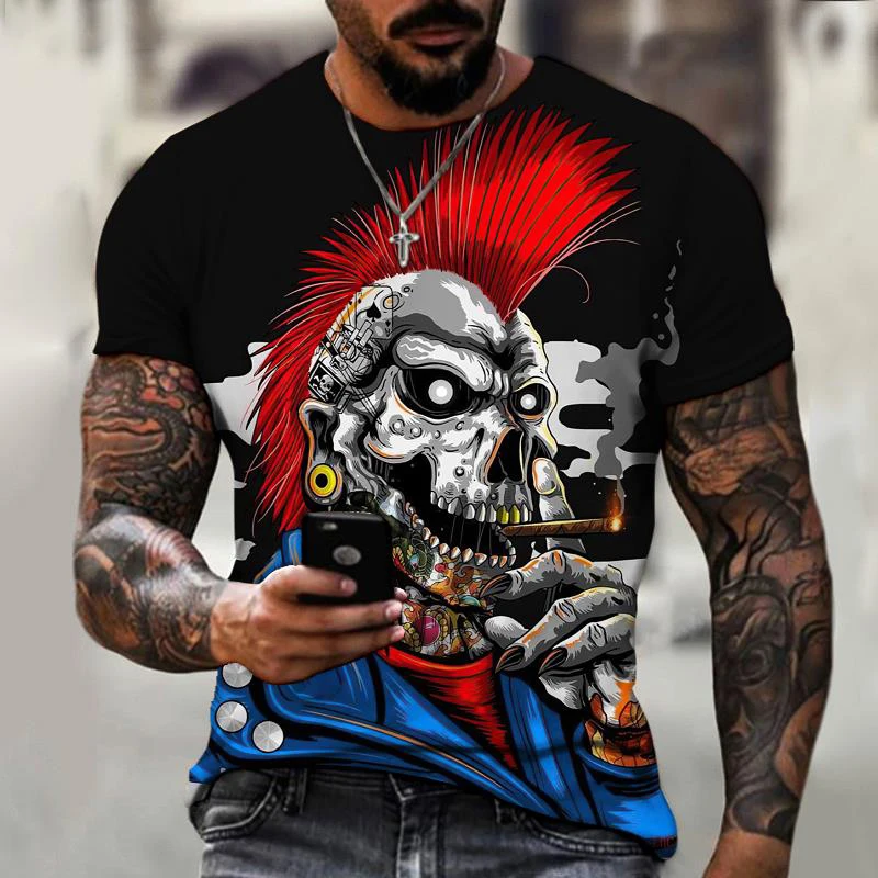 Summer Horror Skull 3D Print T Shirt For Men Casual Oversized Short Sleeve Clothes Streetwear Hip Hop Men Clothing Men T Shirt
Summer Horror Skull 3D Print T Shirt For Men Casual Oversized Short Sleeve Clothes Streetwear Hip Hop Men Clothing Men T Shirt
