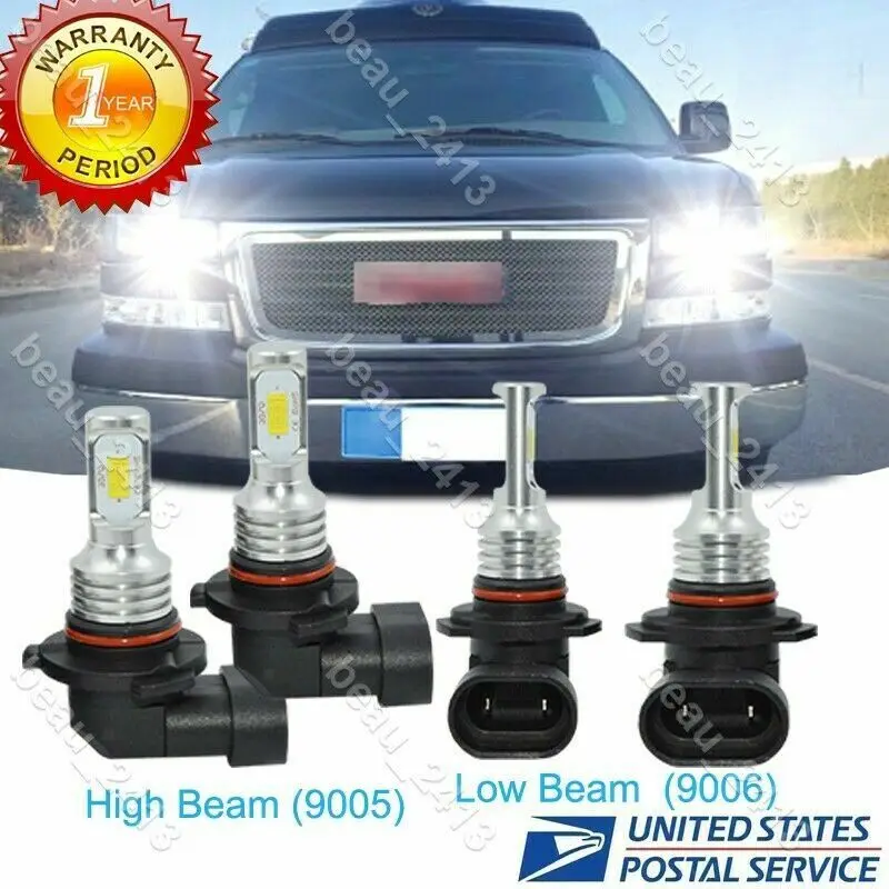 4pcs 9005 9006 35W 6000K LED Headlight Hi Low Beam For GMC Savana 2500 1996-2019
4pcs 9005 9006 35W 6000K LED Headlight Hi Low Beam For GMC Savana 2500 1996-2019