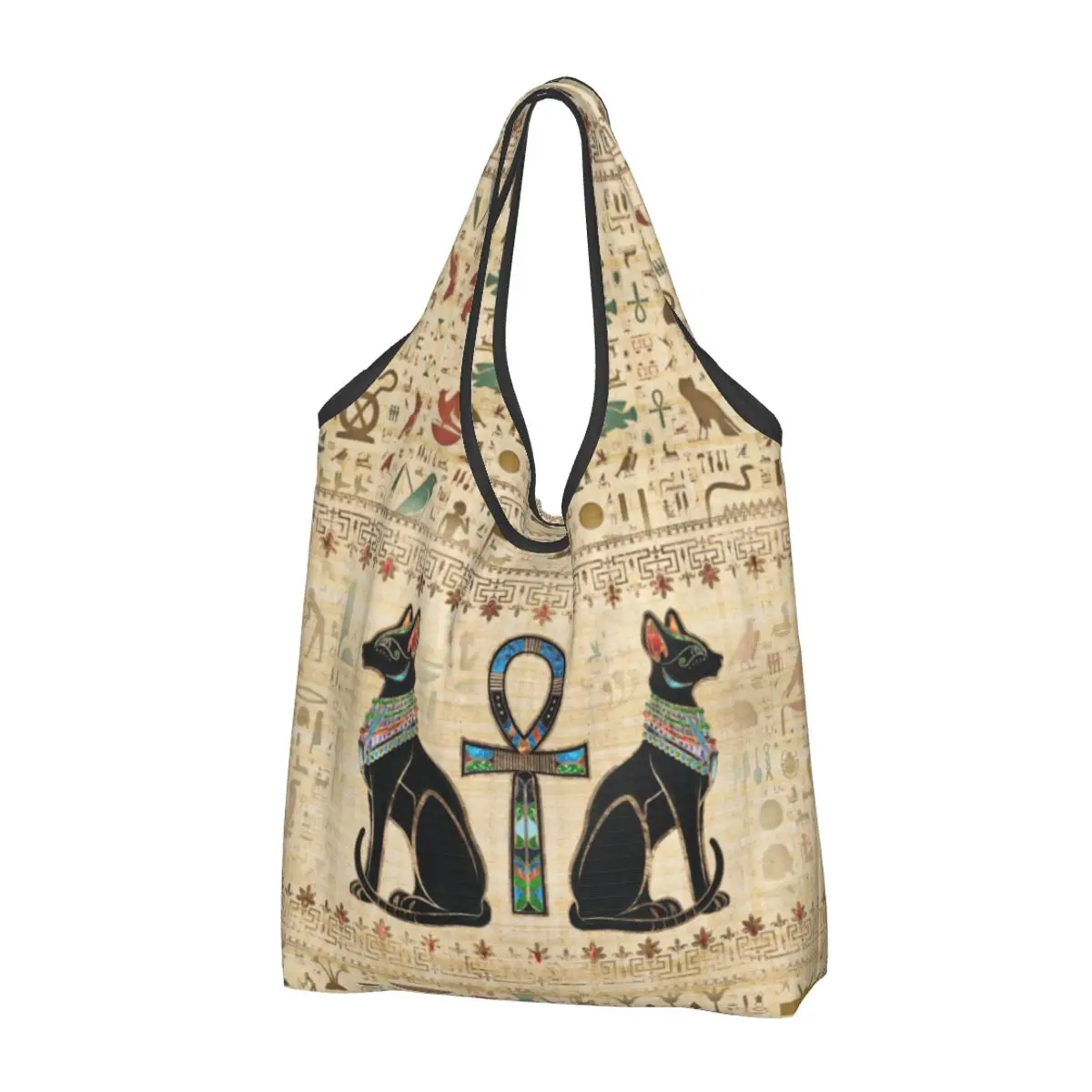 Egyptian Cats And Ankh Cross Groceries Tote Shopping Bags Women Cute Ancient Egypt Shopper Shoulder Bag Big Capacity Handbags
Egyptian Cats And Ankh Cross Groceries Tote Shopping Bags Women Cute Ancient Egypt Shopper Shoulder Bag Big Capacity Handbags
