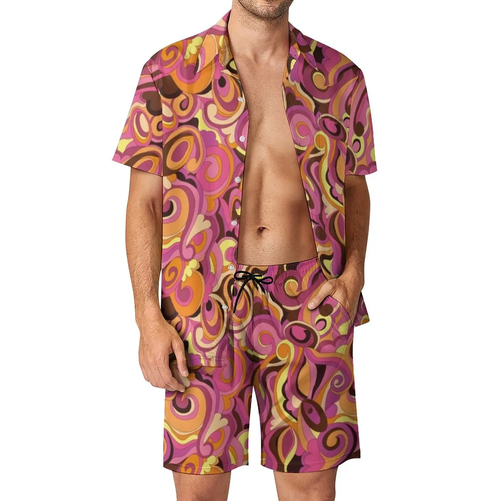 Psychedelic Dream Men Sets Colorful Liquid Print Casual Shorts Trendy Vacation Shirt Set Short Sleeve Custom Oversized Suit
Psychedelic Dream Men Sets Colorful Liquid Print Casual Shorts Trendy Vacation Shirt Set Short Sleeve Custom Oversized Suit