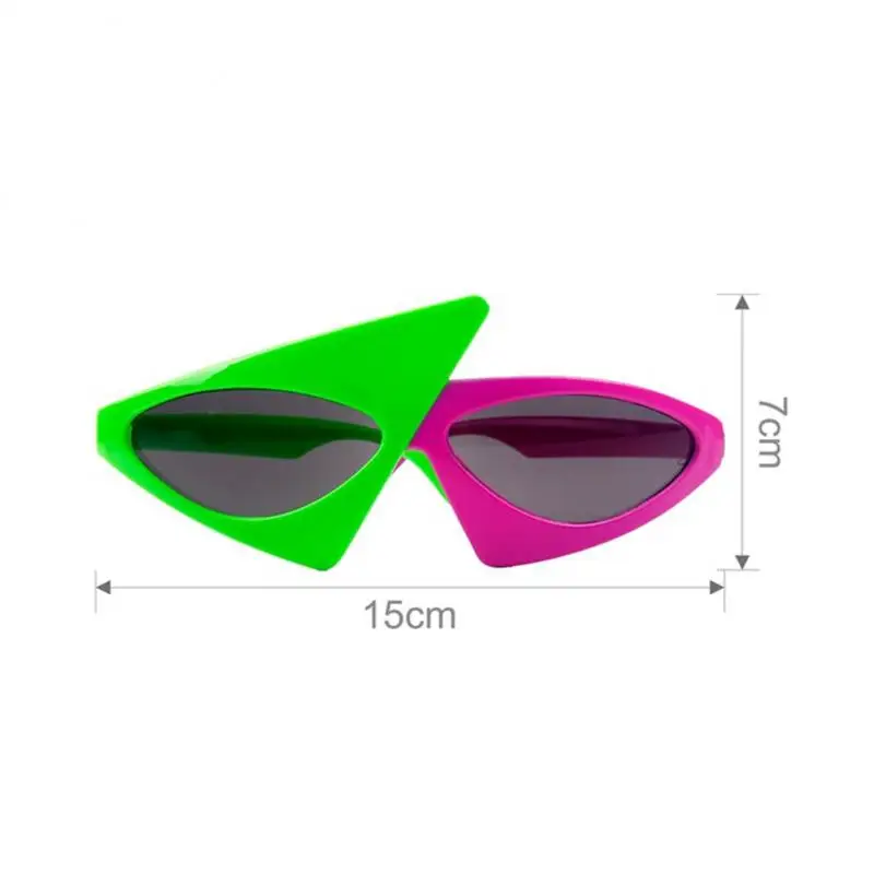 Novelty Funny Glasses Green Pink Contrast Hip-Hop Glasses Asymmetric Triangular Sunglasses Party Decorations Supplies
Novelty Funny Glasses Green Pink Contrast Hip-Hop Glasses Asymmetric Triangular Sunglasses Party Decorations Supplies