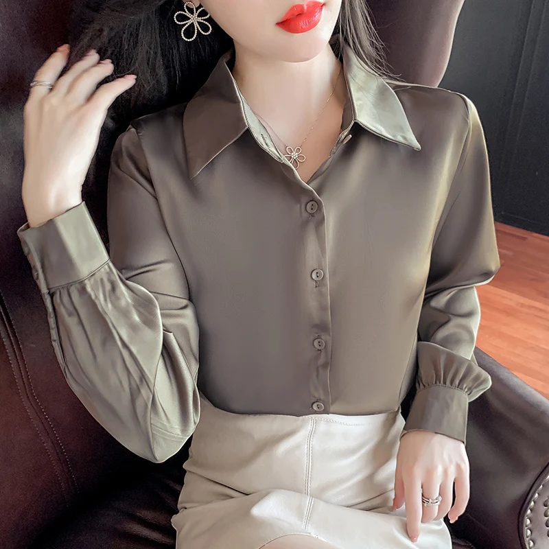 2022 New Chic Women Shirts Long Sleeve Solid Turn Down Collar Elegant Office Ladies Workwear Blouse Female Clothes 851J
2022 New Chic Women Shirts Long Sleeve Solid Turn Down Collar Elegant Office Ladies Workwear Blouse Female Clothes 851J