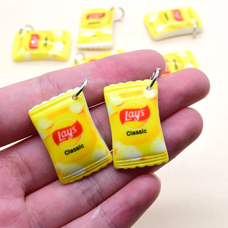 10pcs Potato Chips Popular Snack Resin Charms Funny Simulated Snacks Earring Keychains Pendant Accessory Diy Cute Jewelry Make 
10pcs Potato Chips Popular Snack Resin Charms Funny Simulated Snacks Earring Keychains Pendant Accessory Diy Cute Jewelry Make