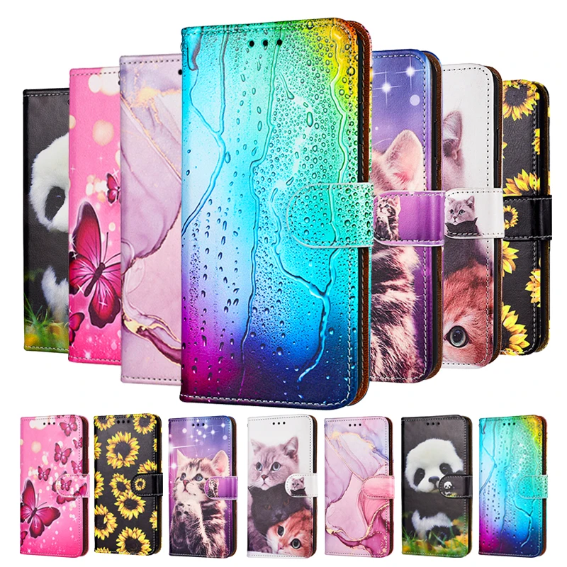 

Flip Wallet Leather Phone Case For OPPO Realme C2 3 5 Pro X A83 A5 A9 2020 K3 F5 F7 F9 F11 Pro Reno 2 Z A1K A3S A5S AX5 A7 AX7