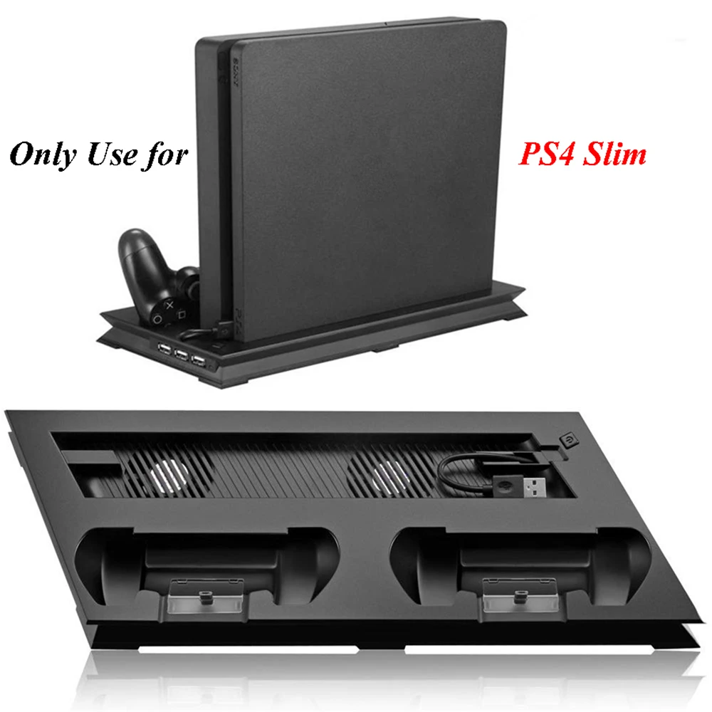 For PS4 Slim Vertical Stand With Cooling Fan Controller Charger Charging Dock Station Play Station 4 Slim Games Accessories
For PS4 Slim Vertical Stand With Cooling Fan Controller Charger Charging Dock Station Play Station 4 Slim Games Accessories