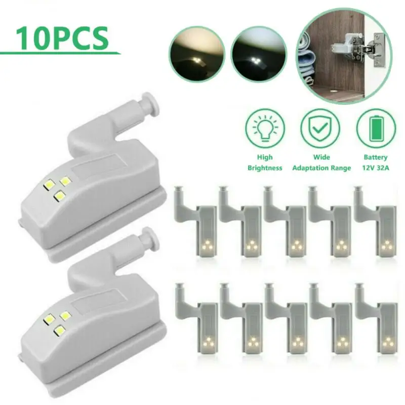 10pcs Closet Night Lamp LED Inner Hinge Lamp Under Cabinet Lights Universal Wardrobe Cupboard Sensor Lights For Bedroom Kitchen
10pcs Closet Night Lamp LED Inner Hinge Lamp Under Cabinet Lights Universal Wardrobe Cupboard Sensor Lights For Bedroom Kitchen