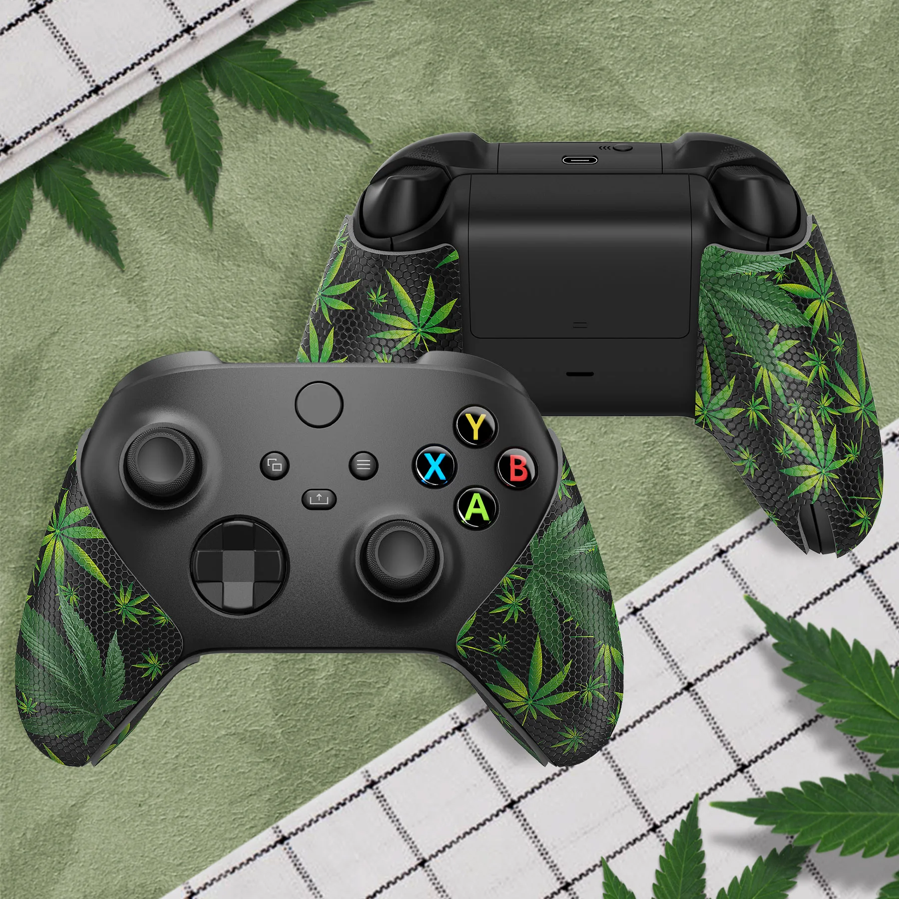 PlayVital Anti-Skid Sticker Controller Grip for Xbox Series X/S, Textured Soft Anti-sweat Rubber Cover Handle Grip - Green Weeds
PlayVital Anti-Skid Sticker Controller Grip for Xbox Series X/S, Textured Soft Anti-sweat Rubber Cover Handle Grip - Green Weeds