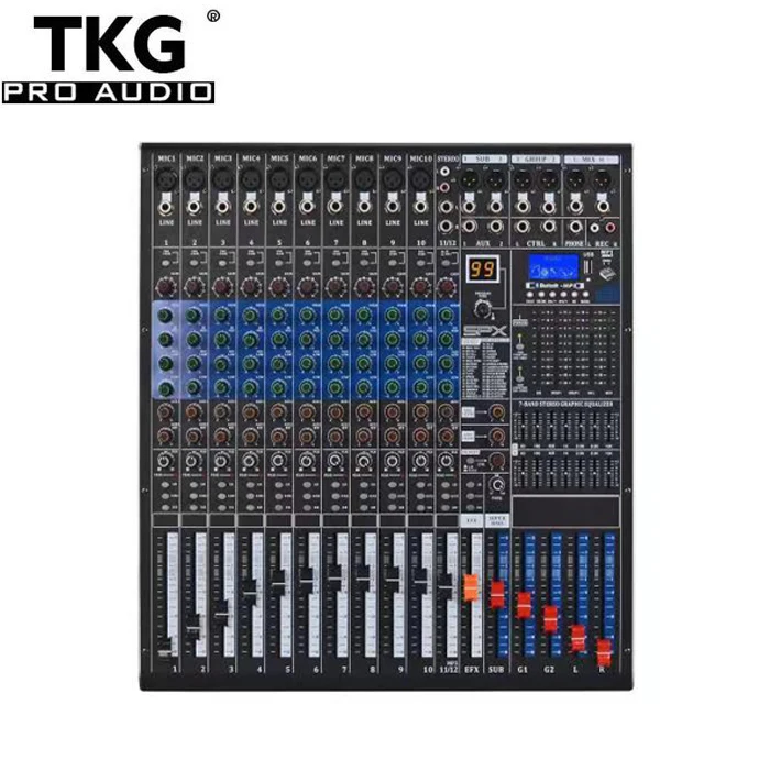 TKG 99 effects programs MP3 USB 12 channel B12 sound mixer analog mixer mixer profesional
TKG 99 effects programs MP3 USB 12 channel B12 sound mixer analog mixer mixer profesional