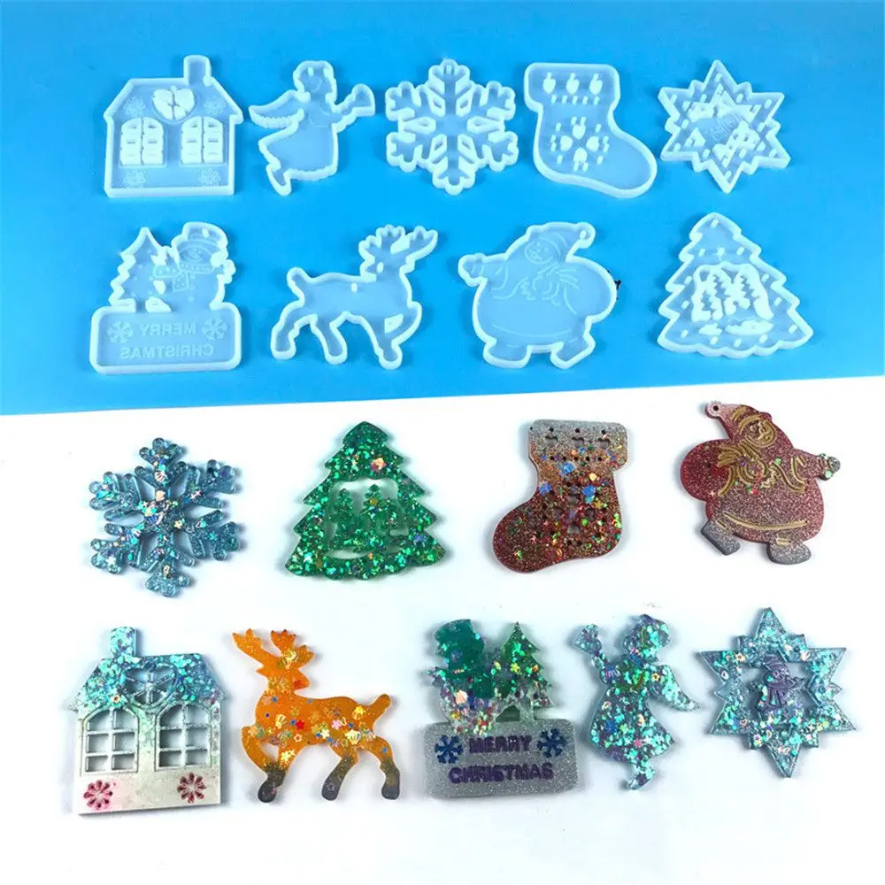 Bag Decoration Hanging Tags Snowflake Christmas Tree Epoxy Resin Molds Crystal Resin Mold Silicone Mould Xmas Ornament
Bag Decoration Hanging Tags Snowflake Christmas Tree Epoxy Resin Molds Crystal Resin Mold Silicone Mould Xmas Ornament