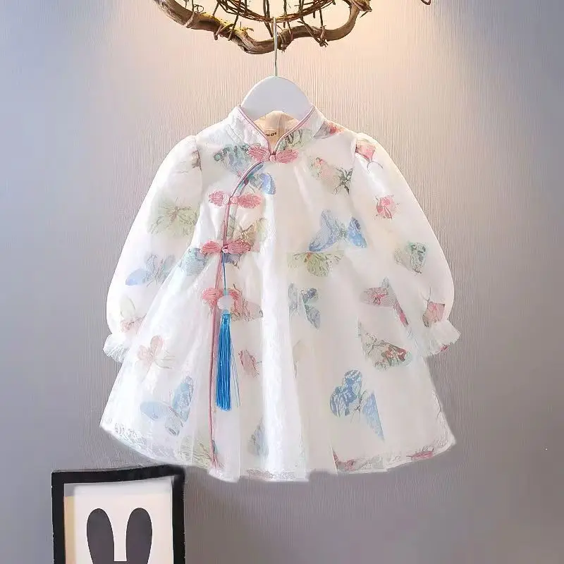 Hanfu Girls Dress Spring Childrens Dress Princess Dress Retro Cheongsam New Girls Long Sleeve Summer Dress
Hanfu Girls Dress Spring Childrens Dress Princess Dress Retro Cheongsam New Girls Long Sleeve Summer Dress