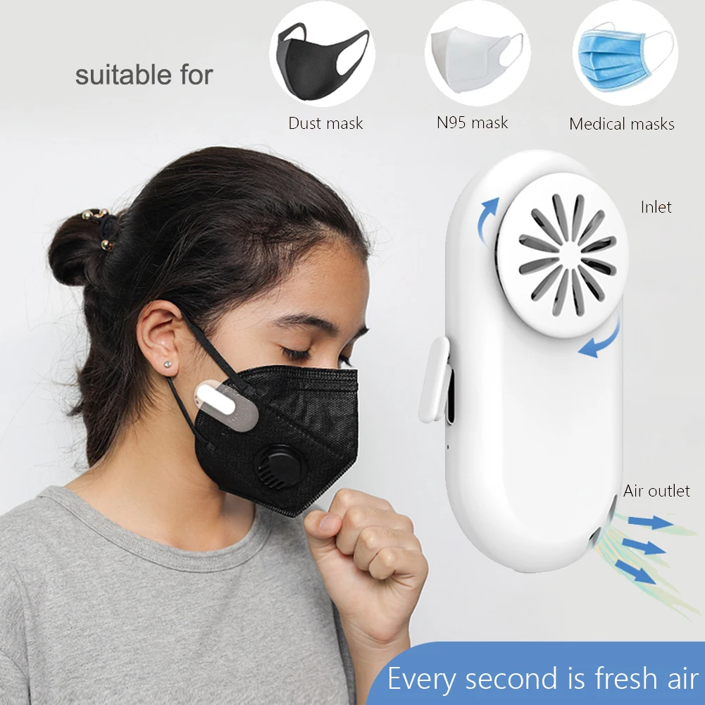 Portable Fan For Face Mask Clip-On Air Filter USB Rechargeable Exhaust Mini Fans Personal Wearable Air Purifiers
Portable Fan For Face Mask Clip-On Air Filter USB Rechargeable Exhaust Mini Fans Personal Wearable Air Purifiers