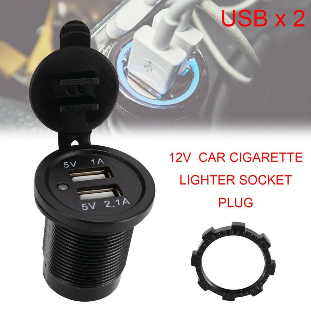 12V/24V Car Cigare Lighter Socket Dual USB Power Adapter Charger Plug Splitter For Vehicles, GPS, Mobile, Camera, MP3
12V/24V Car Cigare Lighter Socket Dual USB Power Adapter Charger Plug Splitter For Vehicles, GPS, Mobile, Camera, MP3