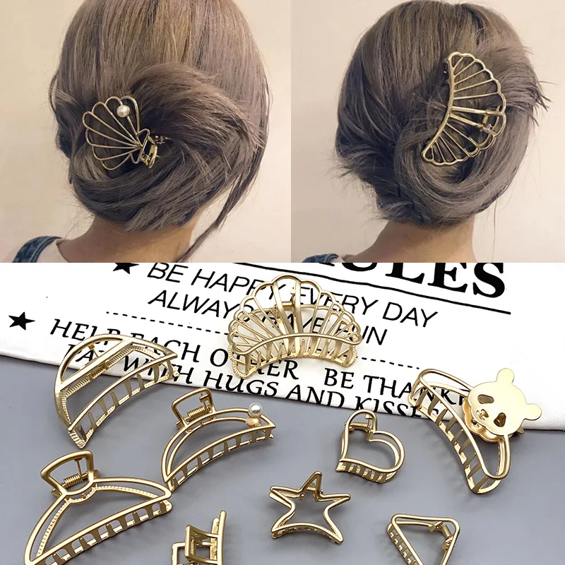 Gold Silver Geometric Hair Clip Large Size Metal Hair Claw Clip Crab for Women Fashion Alloy Hairpin Hair Styling Accessories
Gold Silver Geometric Hair Clip Large Size Metal Hair Claw Clip Crab for Women Fashion Alloy Hairpin Hair Styling Accessories