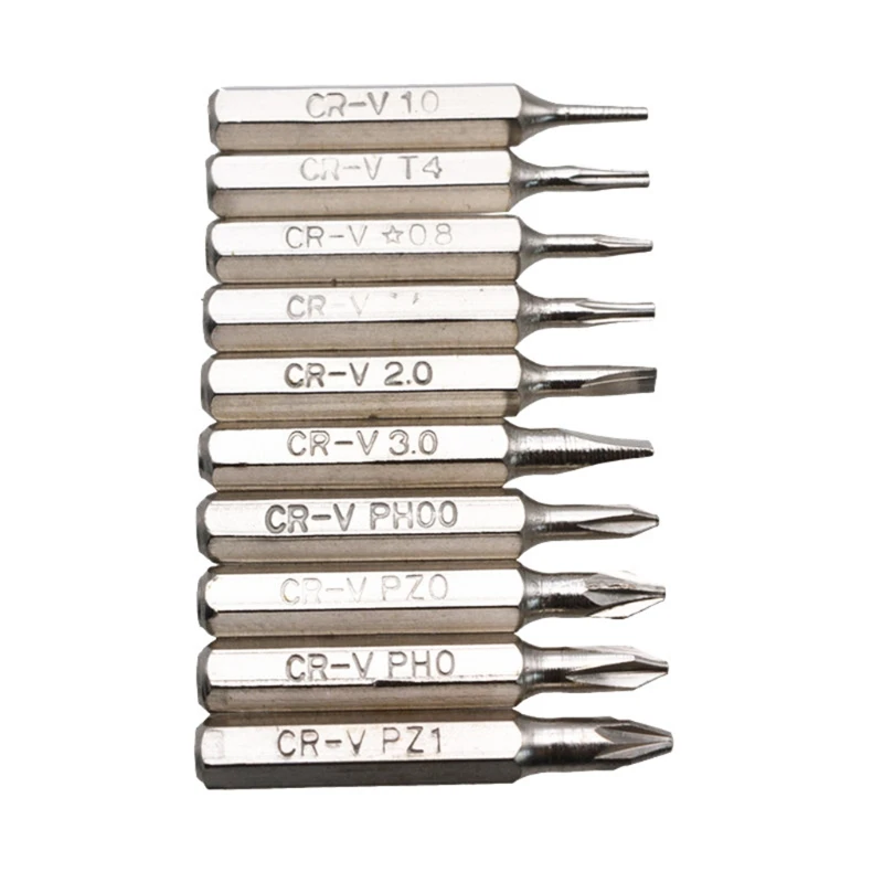 10pcs 28mm Magnetic CR-V Precision Screwdriver Bit Set PH00 PH0 Z1 Z0 3.0 2.0 1.0 T5 T4 0.8 Multifunctional Hex Torx Head Repair
10pcs 28mm Magnetic CR-V Precision Screwdriver Bit Set PH00 PH0 Z1 Z0 3.0 2.0 1.0 T5 T4 0.8 Multifunctional Hex Torx Head Repair