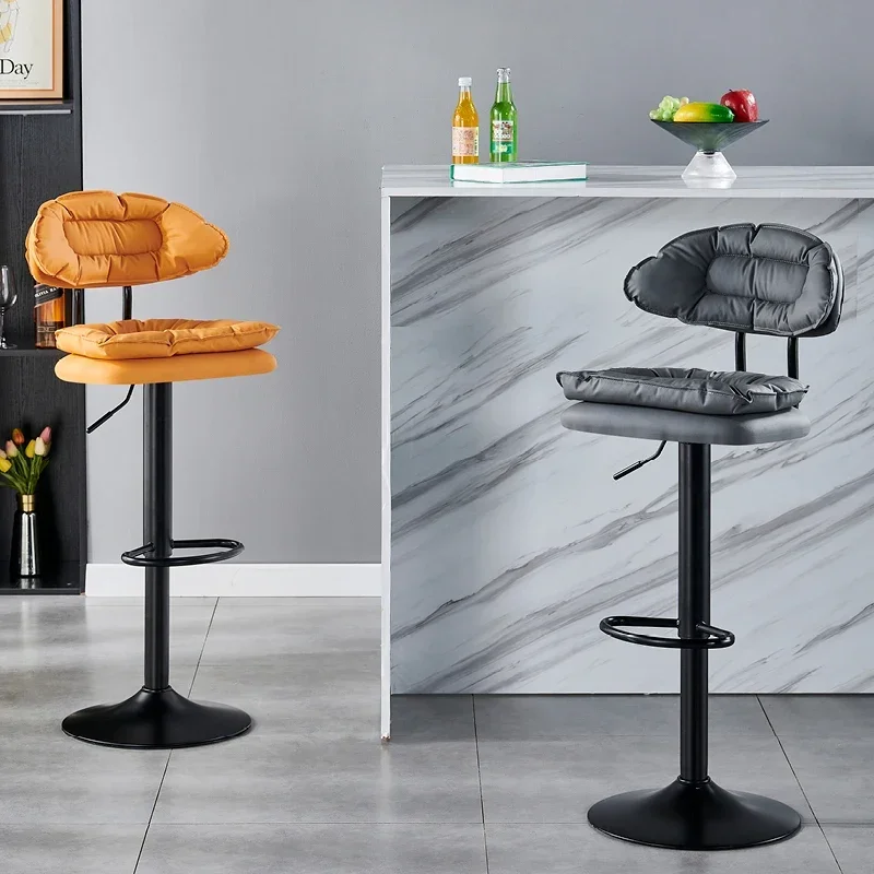 

Дизайнерские минималистичные барные стулья, спинка для кафе, эргономичный высокий барный стул, вращающаяся мебель для завтрака
