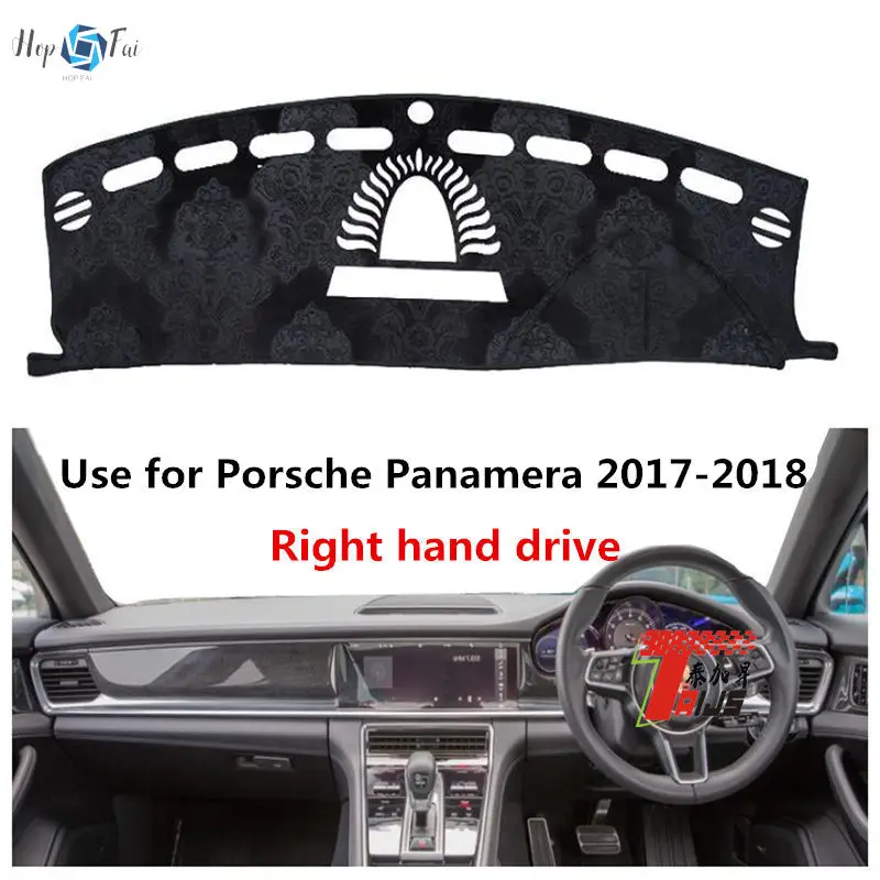 

TAIJS Car Dashboard Cover Dash Mat For Porsche Panamera 2017-2018 Right Hand Drive Auto Non-slip Sun Shade Pad Carpet