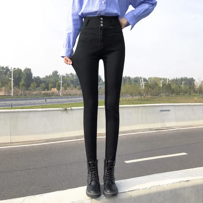 Hot sale New Ladies Super High Waist Sexy Skinny Jeans Winter Retro Blue Black Thick Elastic Denim Pencil Pants
Hot sale New Ladies Super High Waist Sexy Skinny Jeans Winter Retro Blue Black Thick Elastic Denim Pencil Pants