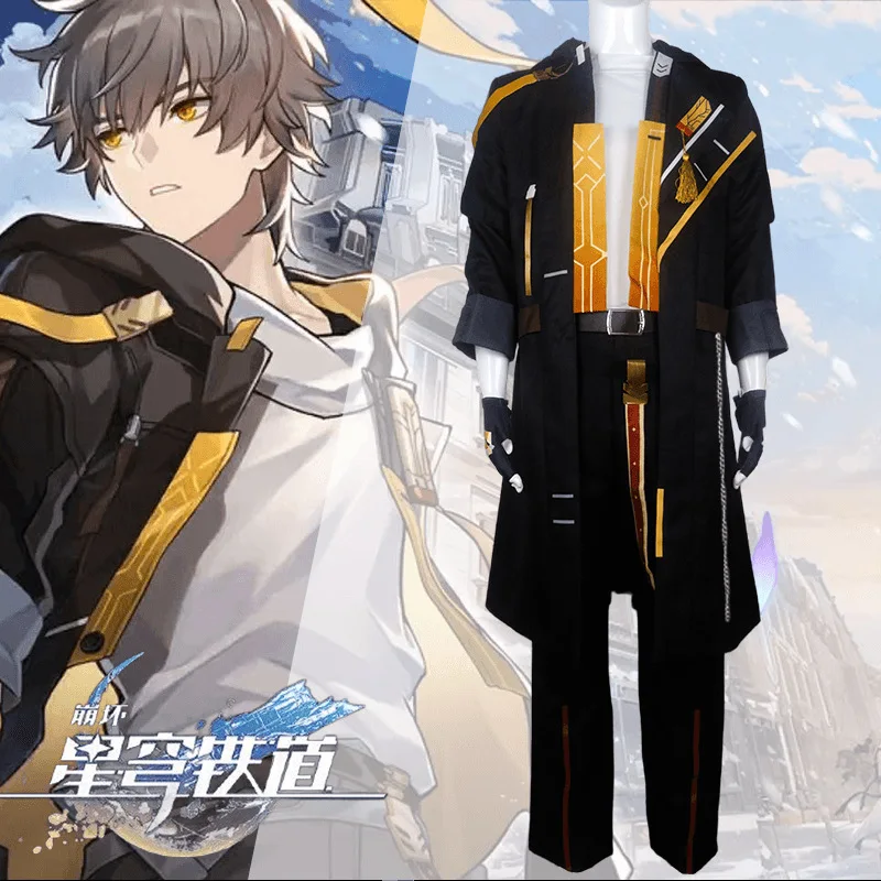 Honkai Trailblazer Caelus Cosplay Game Honkai Star Rail Costume Wig Anime Men Uniform Suit Halloween Party Costume Set Male 
Honkai Trailblazer Caelus Cosplay Game Honkai Star Rail Costume Wig Anime Men Uniform Suit Halloween Party Costume Set Male