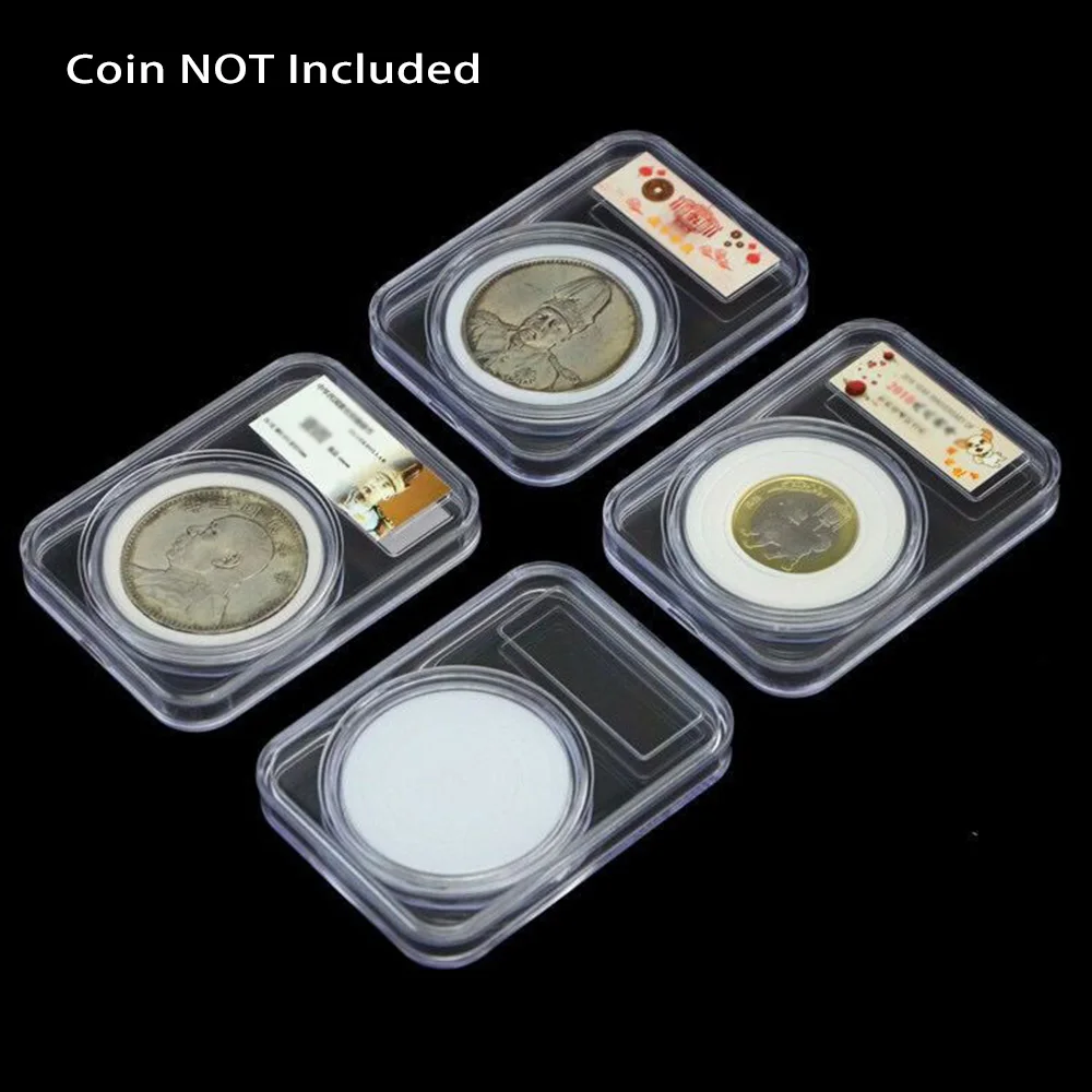 4pcs 85*64mm PS 16/25/30/46mm Silver Coin Collection Slab Display Storage Case Box Holder For Commemorative Coins/silver Coins
4pcs 85*64mm PS 16/25/30/46mm Silver Coin Collection Slab Display Storage Case Box Holder For Commemorative Coins/silver Coins