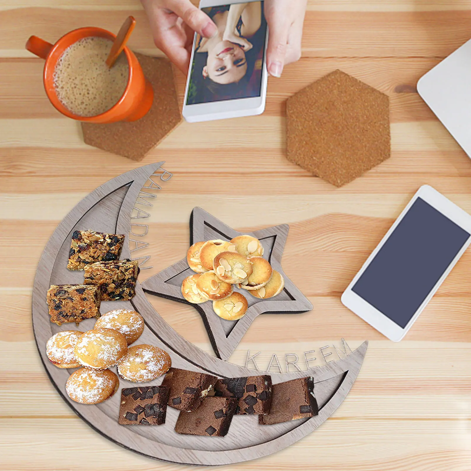 Wooden Ramadan Decoration 2022 Trays For Home Eid Mubarak Moon Star Shape Dessert Tray Artistic Party Serving Tableware Tray
Wooden Ramadan Decoration 2022 Trays For Home Eid Mubarak Moon Star Shape Dessert Tray Artistic Party Serving Tableware Tray