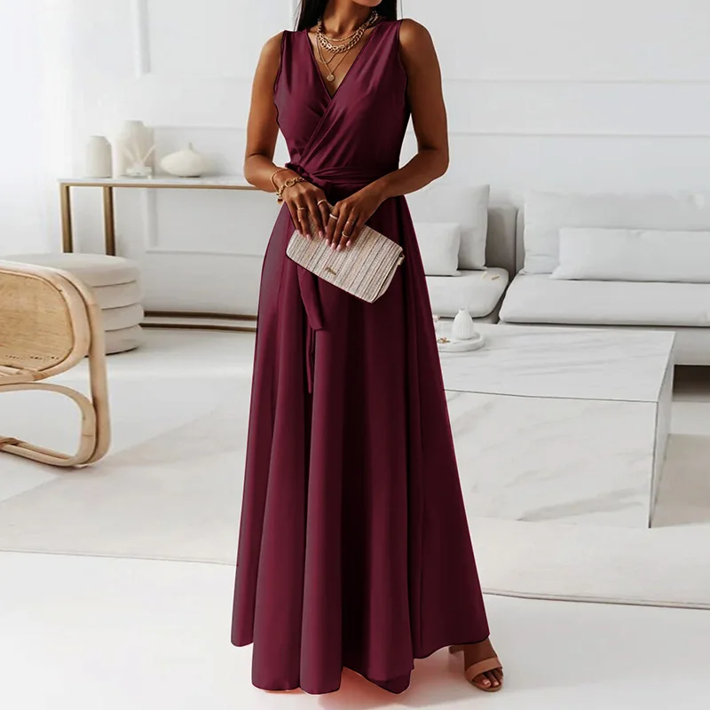 Новинка, женское Плиссированное облегающее платье на шнуровке, летнее однотонное длинное платье без рукавов, Элегантное повседневное плат...
Новинка, женское Плиссированное облегающее платье на шнуровке, летнее однотонное длинное платье без рукавов, Элегантное повседневное плат...