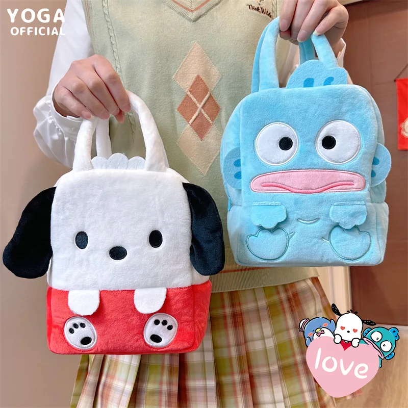 

Sanrio Plush Handbag Pochacco Hangyodon Pekkle Bag Stuff Plushie Kawaii Backpack Crossbody Handbag Children Birthday Gifts