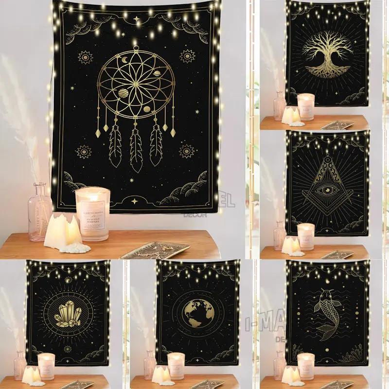 Tarot Card Decoration Tapestry Retro Mysterious Wall Cloth Mandala Witchcraft Ornaments for Home Living Room Bedroom Background
Tarot Card Decoration Tapestry Retro Mysterious Wall Cloth Mandala Witchcraft Ornaments for Home Living Room Bedroom Background