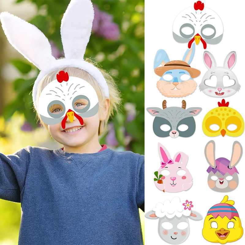 9pcs Happy Easter Party Masks Cute Bunny Chick Paper Mask Glasses Frames for Kids Easter Party Favors Gifts Cosplay Party Props
9pcs Happy Easter Party Masks Cute Bunny Chick Paper Mask Glasses Frames for Kids Easter Party Favors Gifts Cosplay Party Props