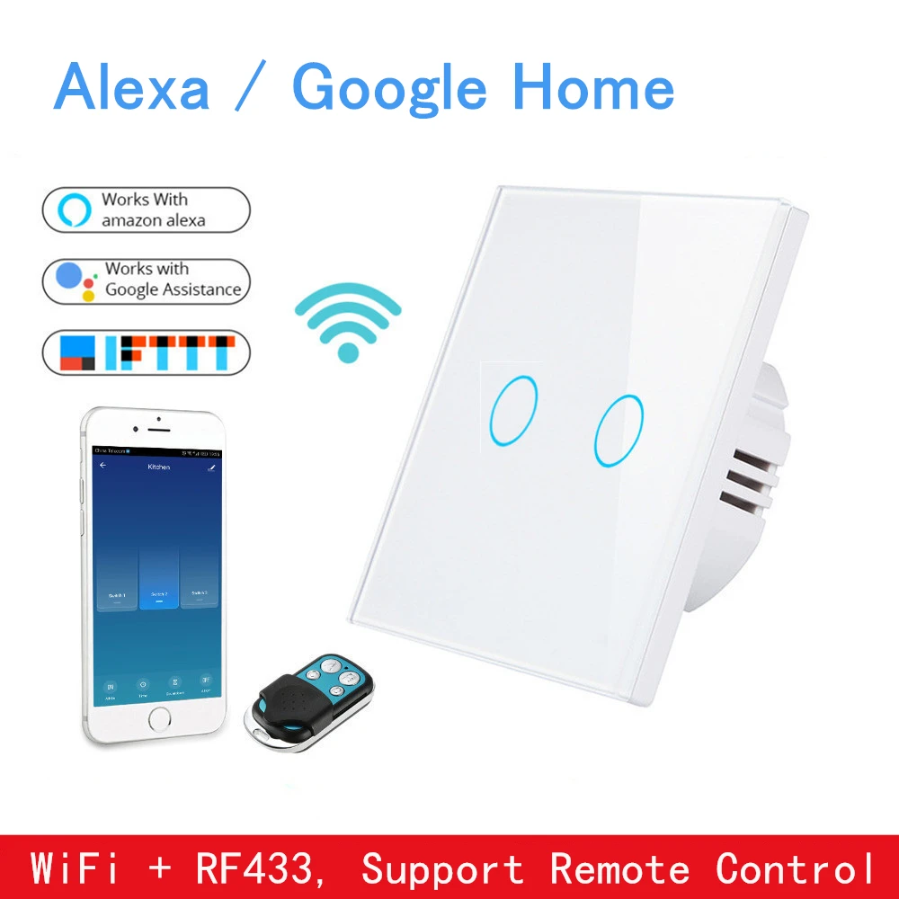 Tuya Smart Hom House Life WiFi Wireless Remote Wall Switch Voice Control Touch Sensor LED Light Switches Alexa Google Home
Tuya Smart Hom House Life WiFi Wireless Remote Wall Switch Voice Control Touch Sensor LED Light Switches Alexa Google Home