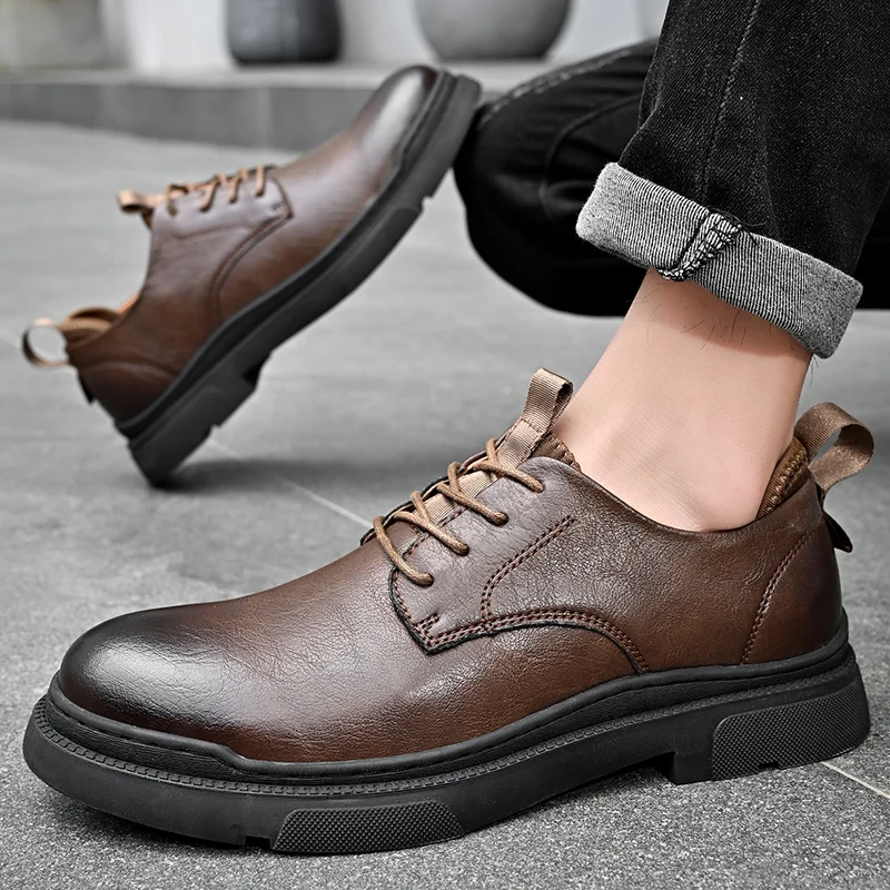 Genuine Leather Men Lace-up Shoes Brand Brogue Leather Shoes Men Casual Men's Shoes Autumn Fashion Leisure Flats Walk Footwear
Genuine Leather Men Lace-up Shoes Brand Brogue Leather Shoes Men Casual Men's Shoes Autumn Fashion Leisure Flats Walk Footwear