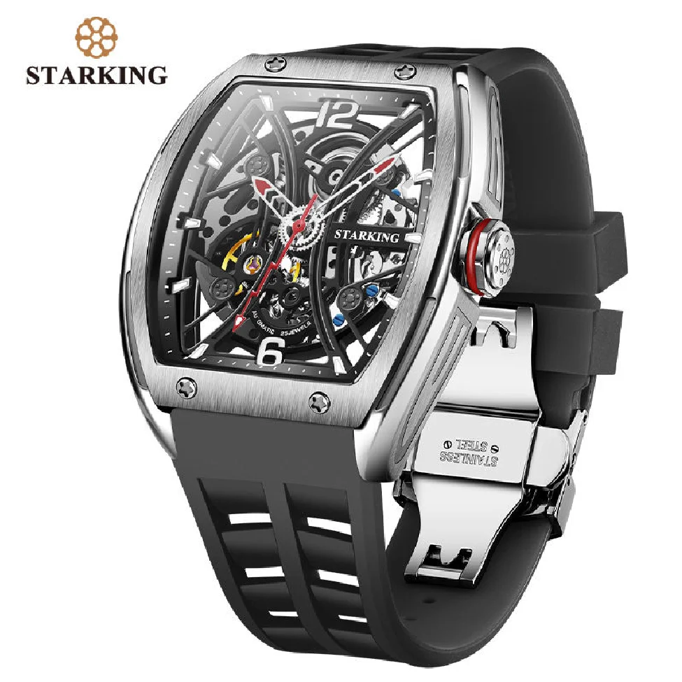STARKING 43mm Mechanical Watch Men Top Brand Luxury Skeleton Watches Luminous Automatic Wristwatch Sports Silicone Clock Relogio
STARKING 43mm Mechanical Watch Men Top Brand Luxury Skeleton Watches Luminous Automatic Wristwatch Sports Silicone Clock Relogio