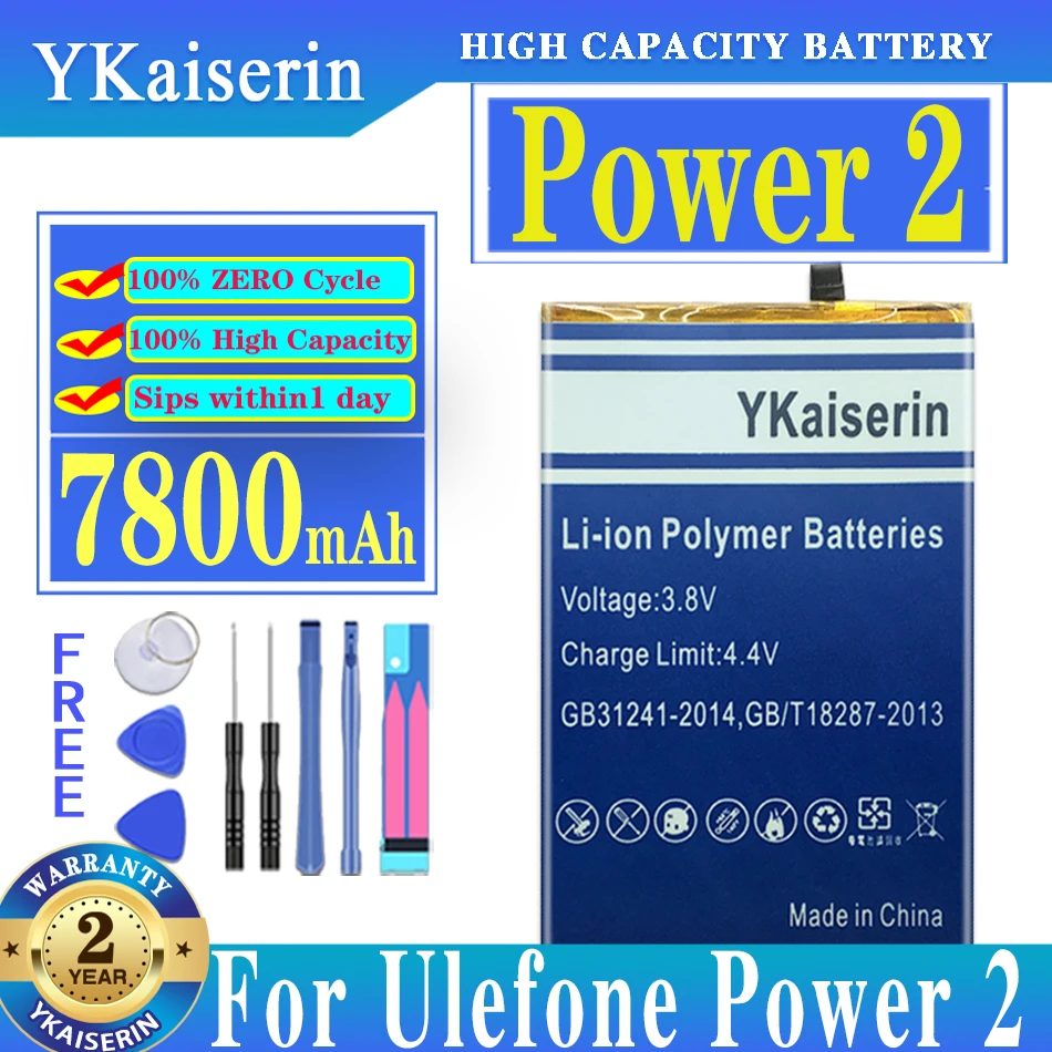 YKaiserin Power 2 7800MAH Batterij For Ulefone Power II Power2 Replacement Battery + Track Code
YKaiserin Power 2 7800MAH Batterij For Ulefone Power II Power2 Replacement Battery + Track Code