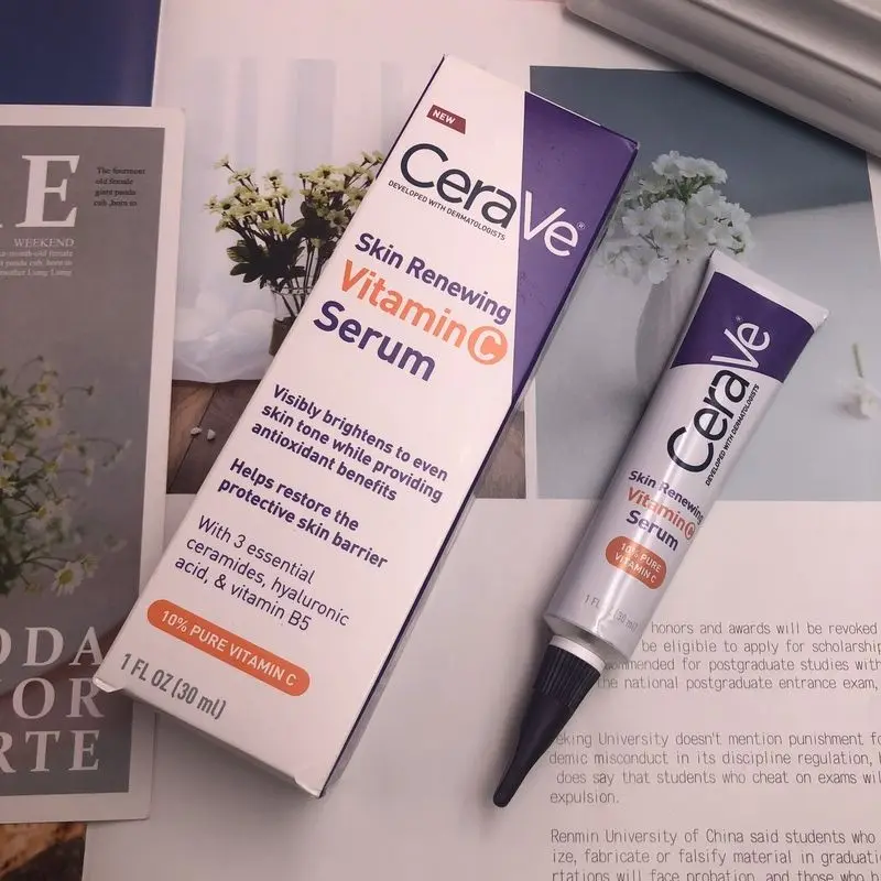 CeraVe Vitamin C Serum Ceramides Repair Barrier Brightening Skin Facial Serum 30ml With 10% Pure VC Anti-aging Anti-oxidation
CeraVe Vitamin C Serum Ceramides Repair Barrier Brightening Skin Facial Serum 30ml With 10% Pure VC Anti-aging Anti-oxidation