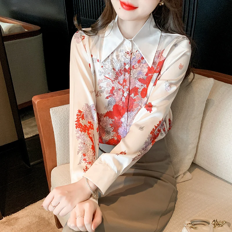 Fashion printing ladies shirts New elegant Women's Blouses 2023 Spring Autumn Long Sleeve Shirts Tops Blusas Mujer
Fashion printing ladies shirts New elegant Women's Blouses 2023 Spring Autumn Long Sleeve Shirts Tops Blusas Mujer
