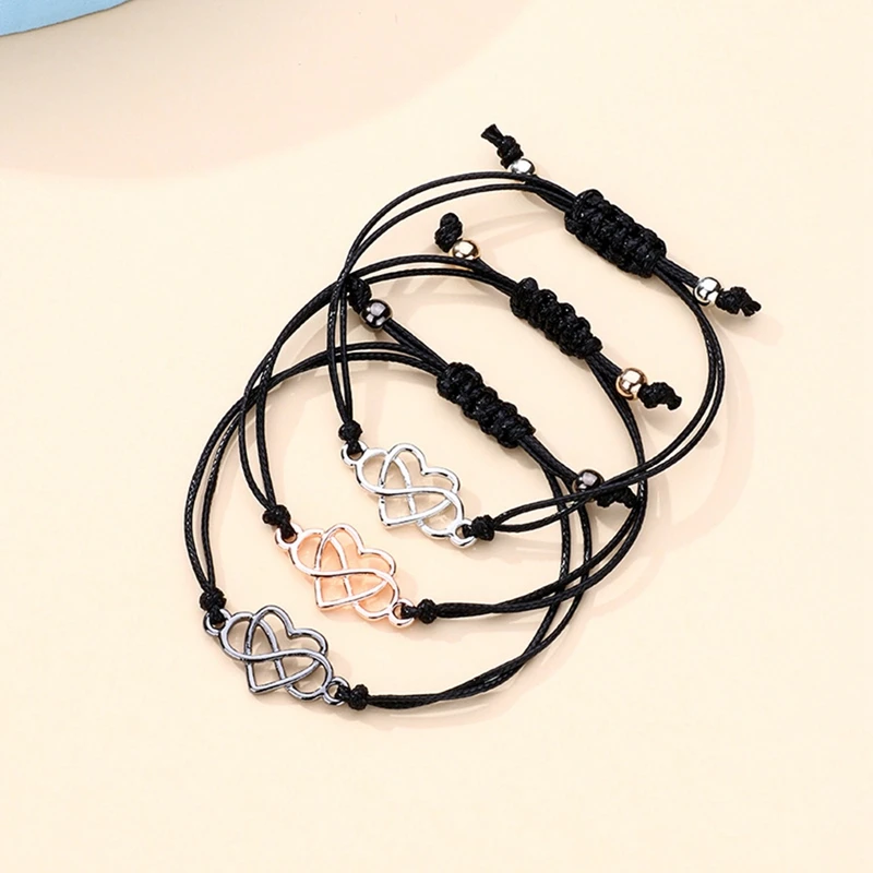3pcs/set Mother Daughter Infinity Heart Bracelets Adjustable Rope Bracelet Women Girl Fashion Jewelry
3pcs/set Mother Daughter Infinity Heart Bracelets Adjustable Rope Bracelet Women Girl Fashion Jewelry