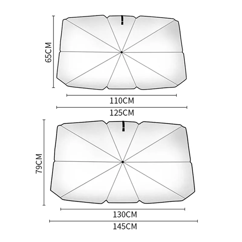 Car Sunshade Front Windshield Umbrella Telescopic Reverse Concave Umbrella Stand Blocks 99% of Uv Rays Glass Hood
Car Sunshade Front Windshield Umbrella Telescopic Reverse Concave Umbrella Stand Blocks 99% of Uv Rays Glass Hood