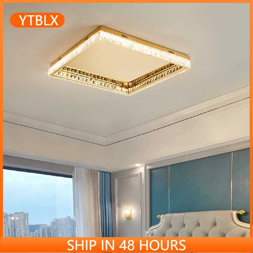 Luxury Lustre Steel Ceiling Lights Modern Smart Dimmable Led Ceiling Lamp Bedroom Crystal Mounted Lamp Home Deco Lamp Fixtures
Luxury Lustre Steel Ceiling Lights Modern Smart Dimmable Led Ceiling Lamp Bedroom Crystal Mounted Lamp Home Deco Lamp Fixtures