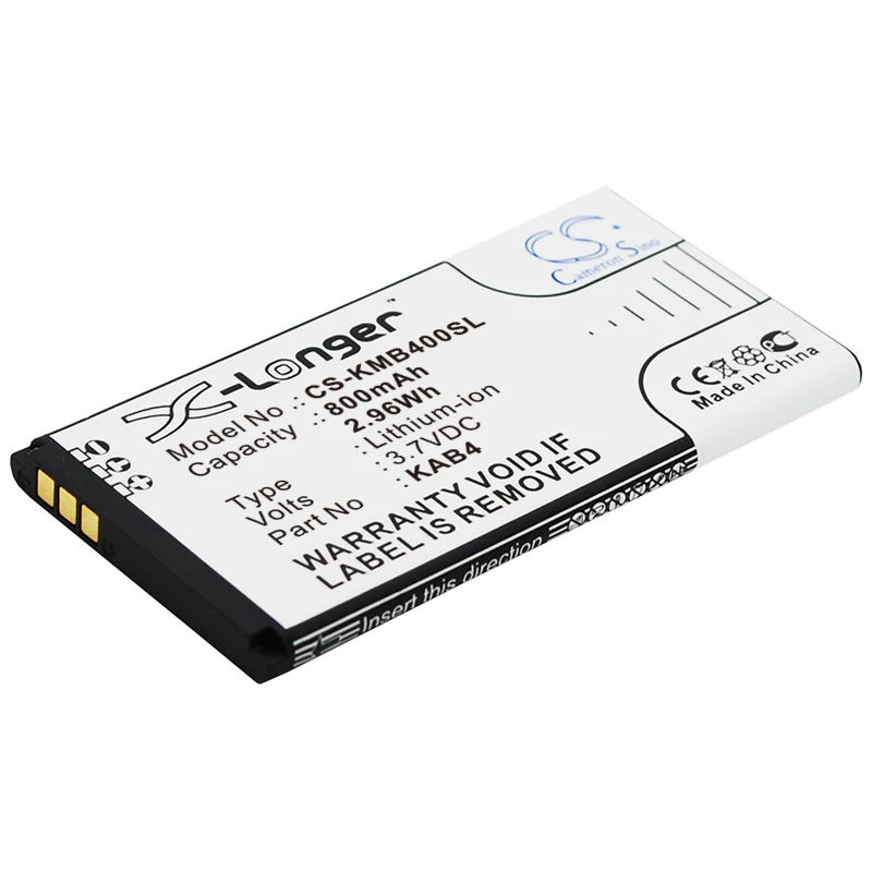 CS Mobile SmartPhone Battery for KAZAM Life B4 Maxcom MM720 MM720BB MM721BB Fits KAB4 KAB4-AAABA005026 Li-ion 3.70V 800mAh
CS Mobile SmartPhone Battery for KAZAM Life B4 Maxcom MM720 MM720BB MM721BB Fits KAB4 KAB4-AAABA005026 Li-ion 3.70V 800mAh