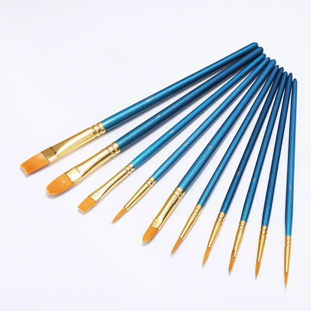 10pcs/set Watercolor Gouache Paint Brushes Different Supplies Painting Shape Set Nylon Brush Pointed Round Hair Art Tip K2o2
10pcs/set Watercolor Gouache Paint Brushes Different Supplies Painting Shape Set Nylon Brush Pointed Round Hair Art Tip K2o2