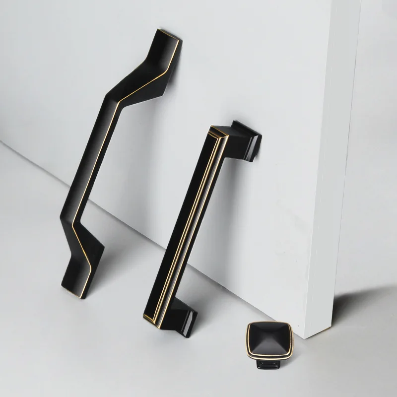 Zinc Alloy Solid Cabinet Door Handle Modern Minimalist Wardrobe Drawer Nordic American Furniture Hardware Black Brass Handle
Zinc Alloy Solid Cabinet Door Handle Modern Minimalist Wardrobe Drawer Nordic American Furniture Hardware Black Brass Handle