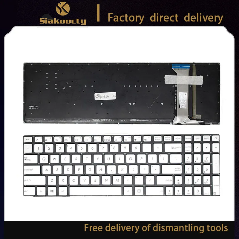 Siakoocty Новинка для ASUS N551J N551JB N551JK N551JM клавиатура с подсветкой US Silver
Siakoocty Новинка для ASUS N551J N551JB N551JK N551JM клавиатура с подсветкой US Silver